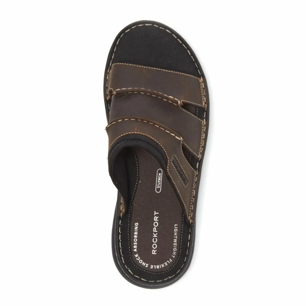 Rockport Men DARWYN SLIDE BROWN II/LEATHER