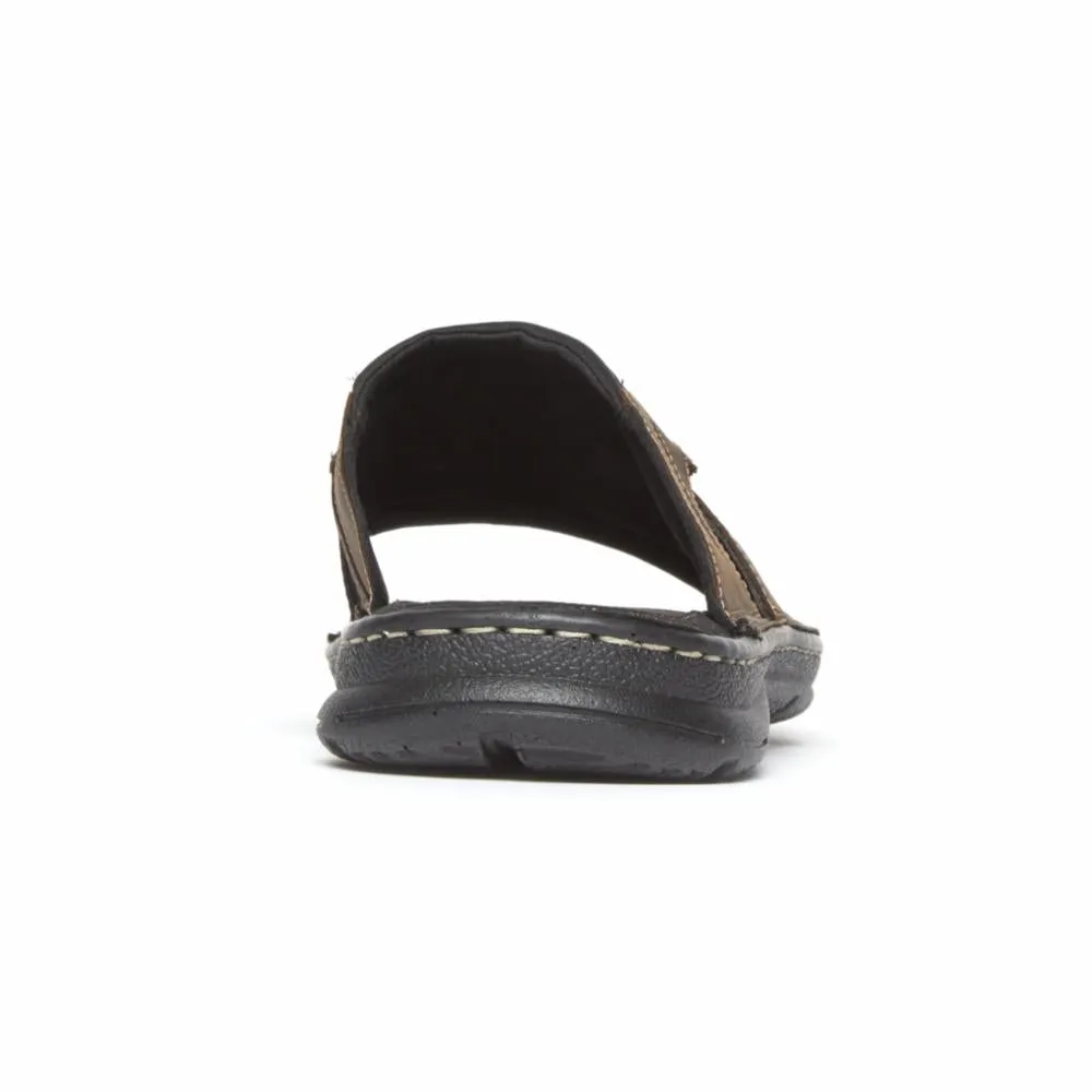 Rockport Men DARWYN SLIDE BROWN II/LEATHER