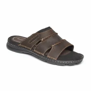 Rockport Men DARWYN SLIDE BROWN II/LEATHER
