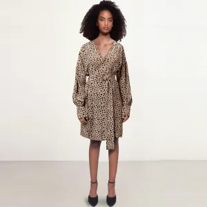 Short V-Neck Sunday Dress Dots