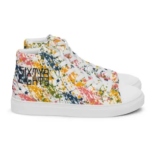 Sixty Eight 93 Logo Black Drip #17 Women's High Top Shoes