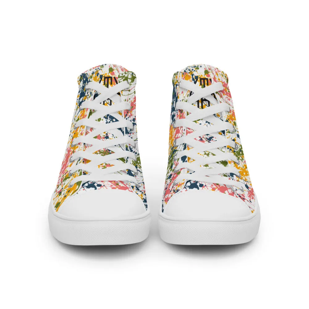 Sixty Eight 93 Logo Black Drip #17 Women's High Top Shoes