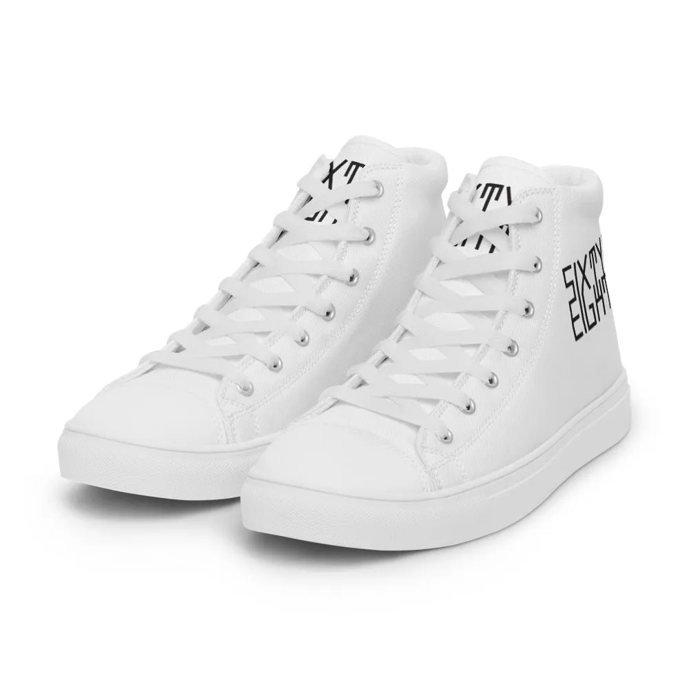 Sixty Eight 93 Logo Black White Men's High Top Shoes