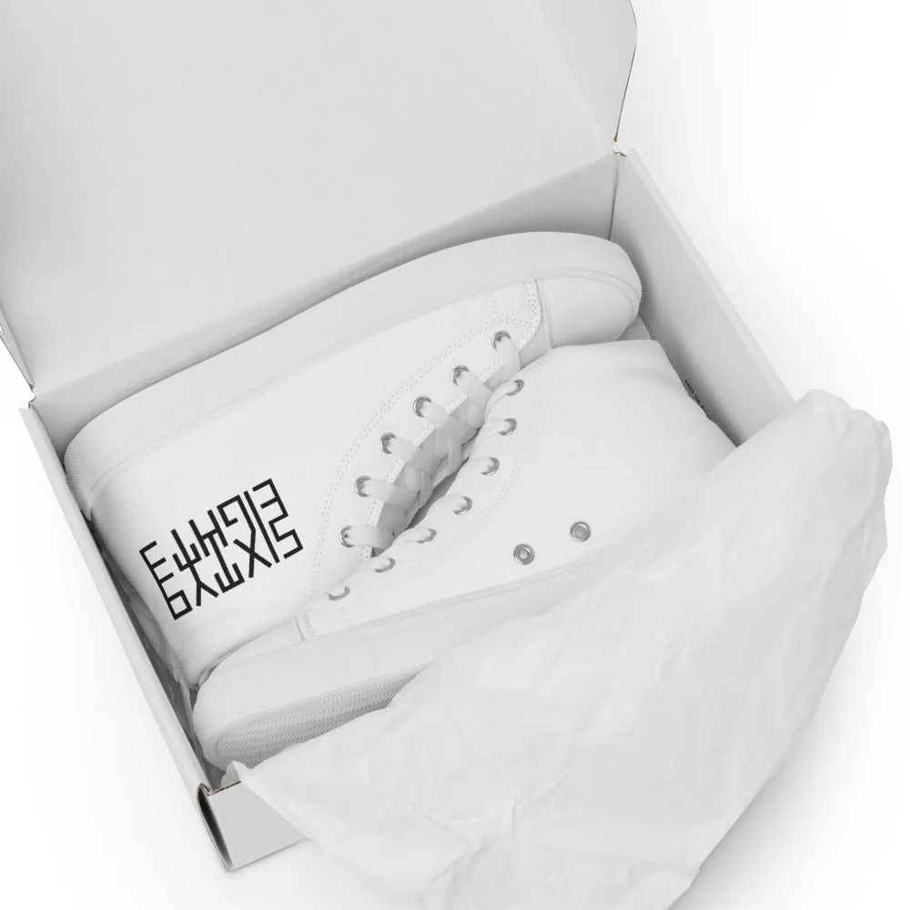 Sixty Eight 93 Logo Black White Men's High Top Shoes