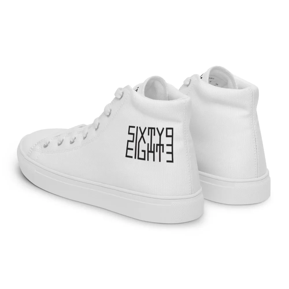 Sixty Eight 93 Logo Black White Men's High Top Shoes