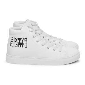 Sixty Eight 93 Logo Black White Men's High Top Shoes
