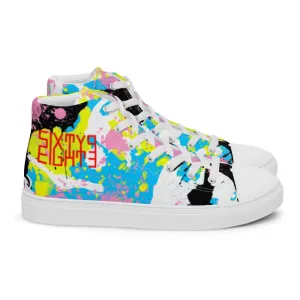 Sixty Eight 93 Logo Red Splatter #11 Women's High Top Shoes