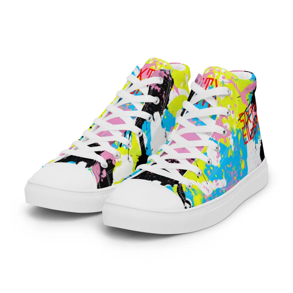 Sixty Eight 93 Logo Red Splatter #11 Women's High Top Shoes