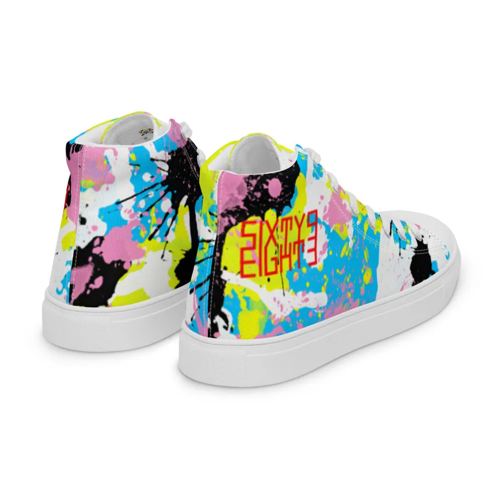Sixty Eight 93 Logo Red Splatter #11 Women's High Top Shoes