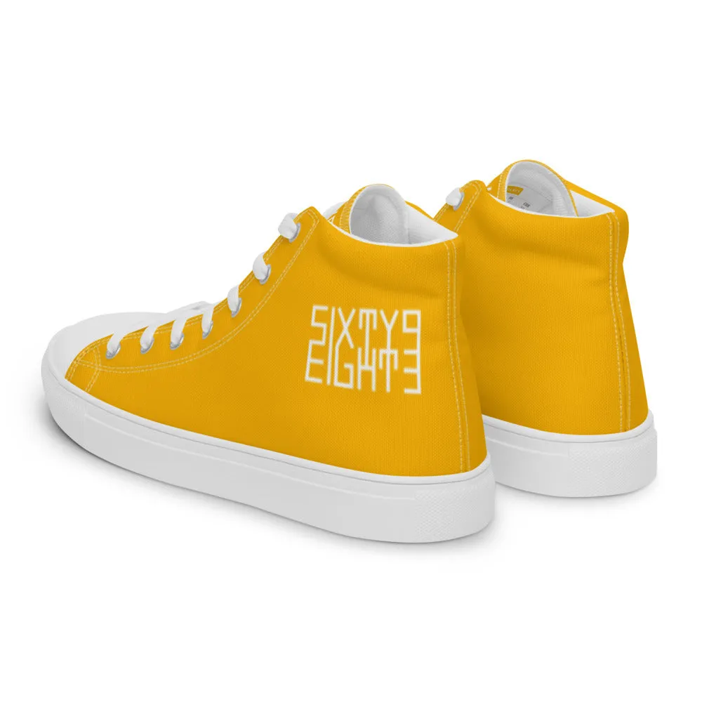 Sixty Eight 93 Logo White Orange Men's High Top Shoes