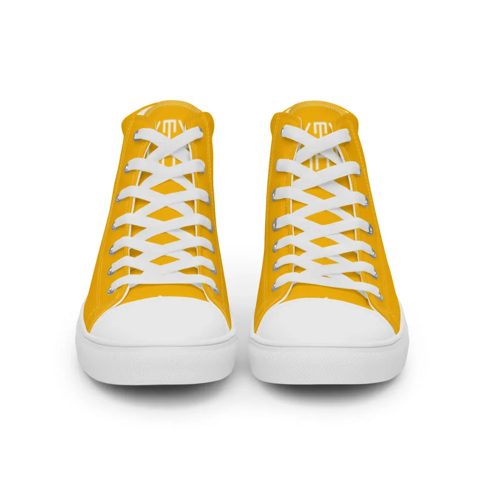 Sixty Eight 93 Logo White Orange Men's High Top Shoes