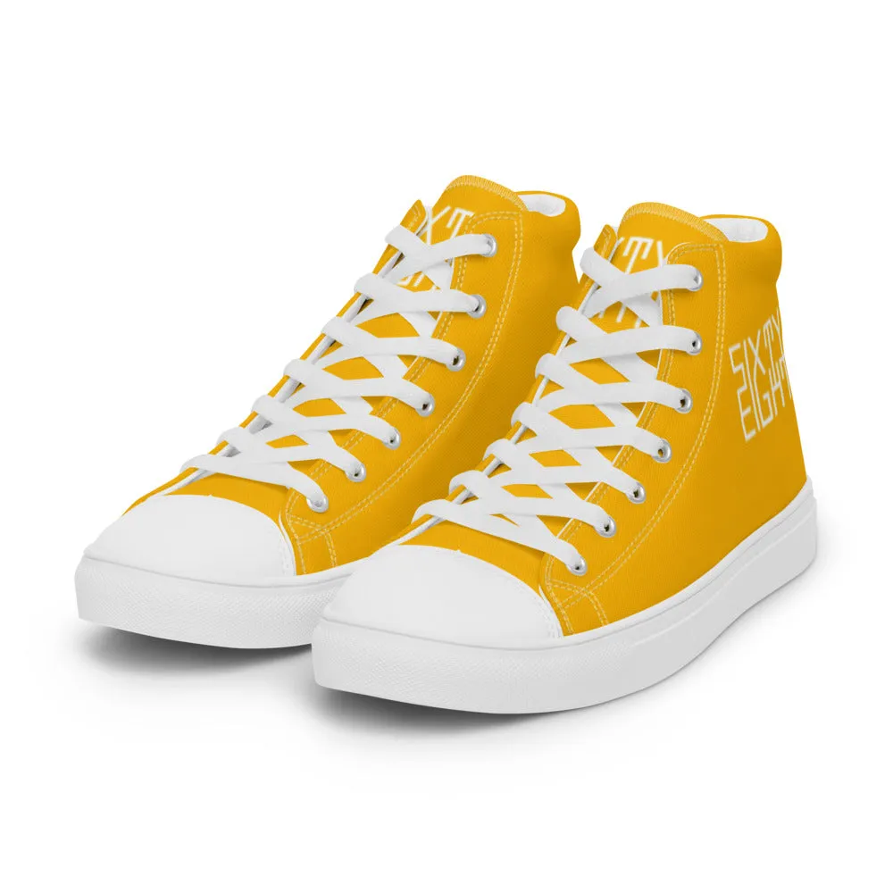 Sixty Eight 93 Logo White Orange Men's High Top Shoes