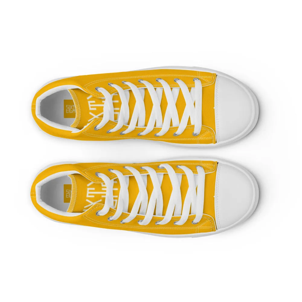 Sixty Eight 93 Logo White Orange Men's High Top Shoes
