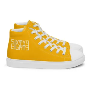 Sixty Eight 93 Logo White Orange Men's High Top Shoes