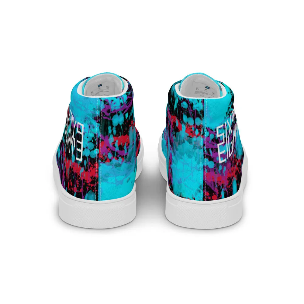 Sixty Eight 93 Logo White Splatter #1.2 Men's High Top Shoes