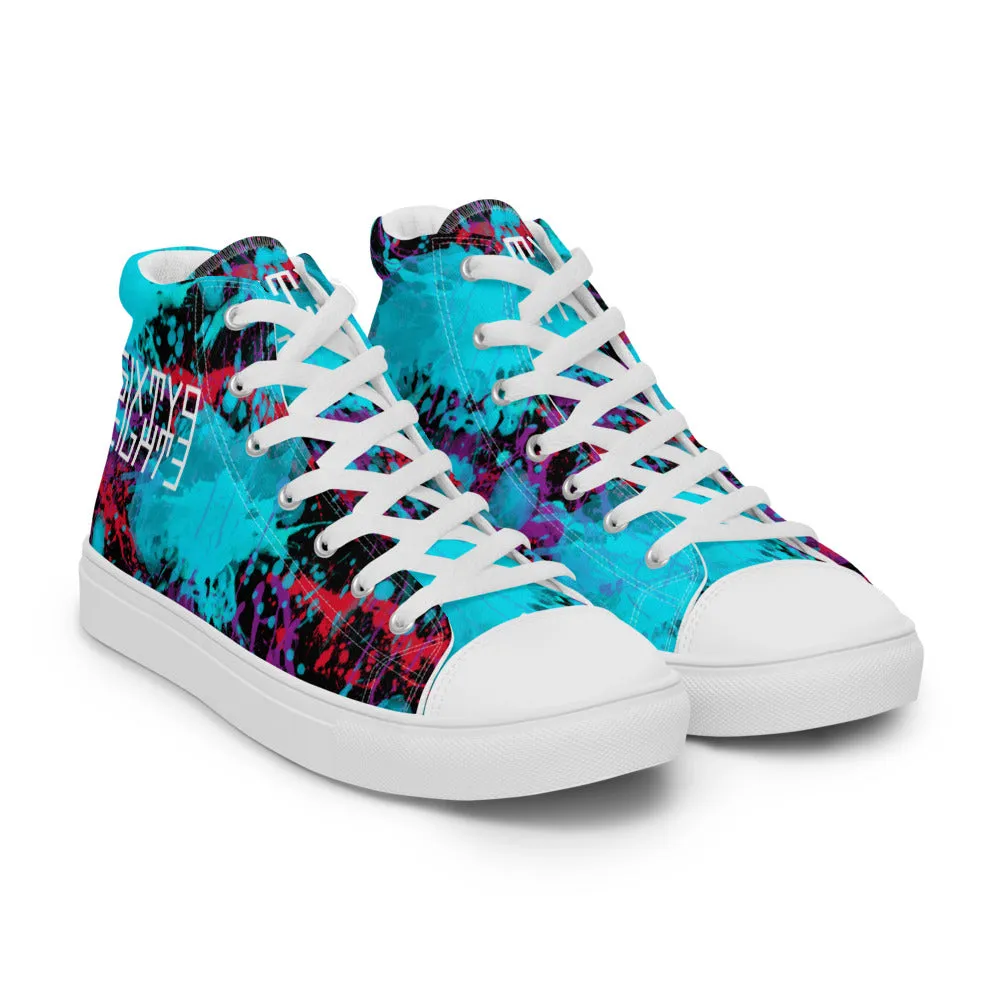 Sixty Eight 93 Logo White Splatter #1.2 Men's High Top Shoes