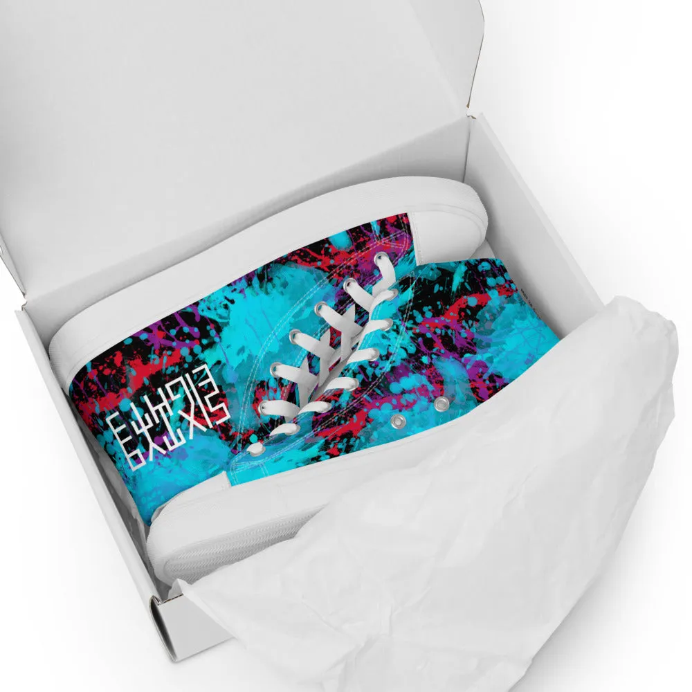 Sixty Eight 93 Logo White Splatter #1.2 Men's High Top Shoes
