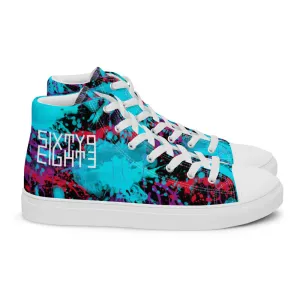 Sixty Eight 93 Logo White Splatter #1.2 Men's High Top Shoes