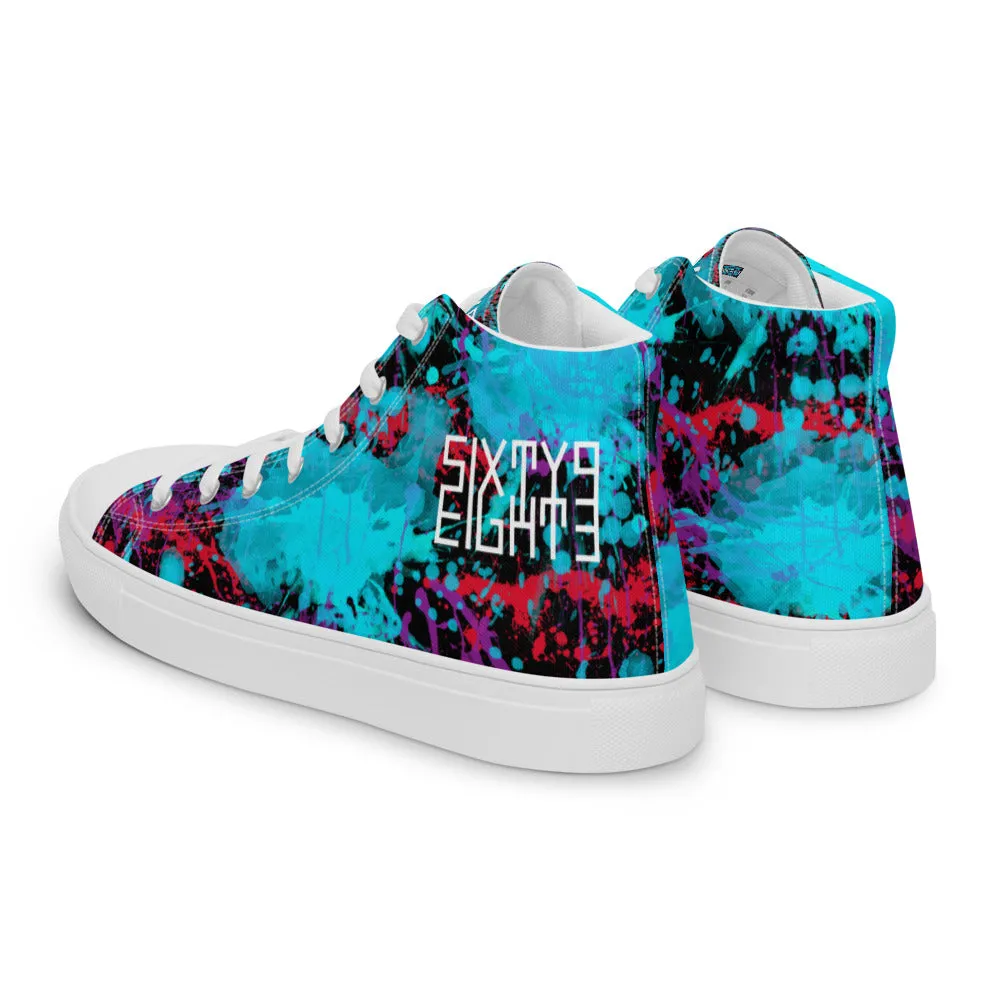 Sixty Eight 93 Logo White Splatter #1.2 Men's High Top Shoes