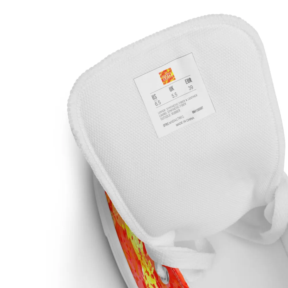 Sixty Eight 93 Logo White Sunburst Men's High Top Shoes