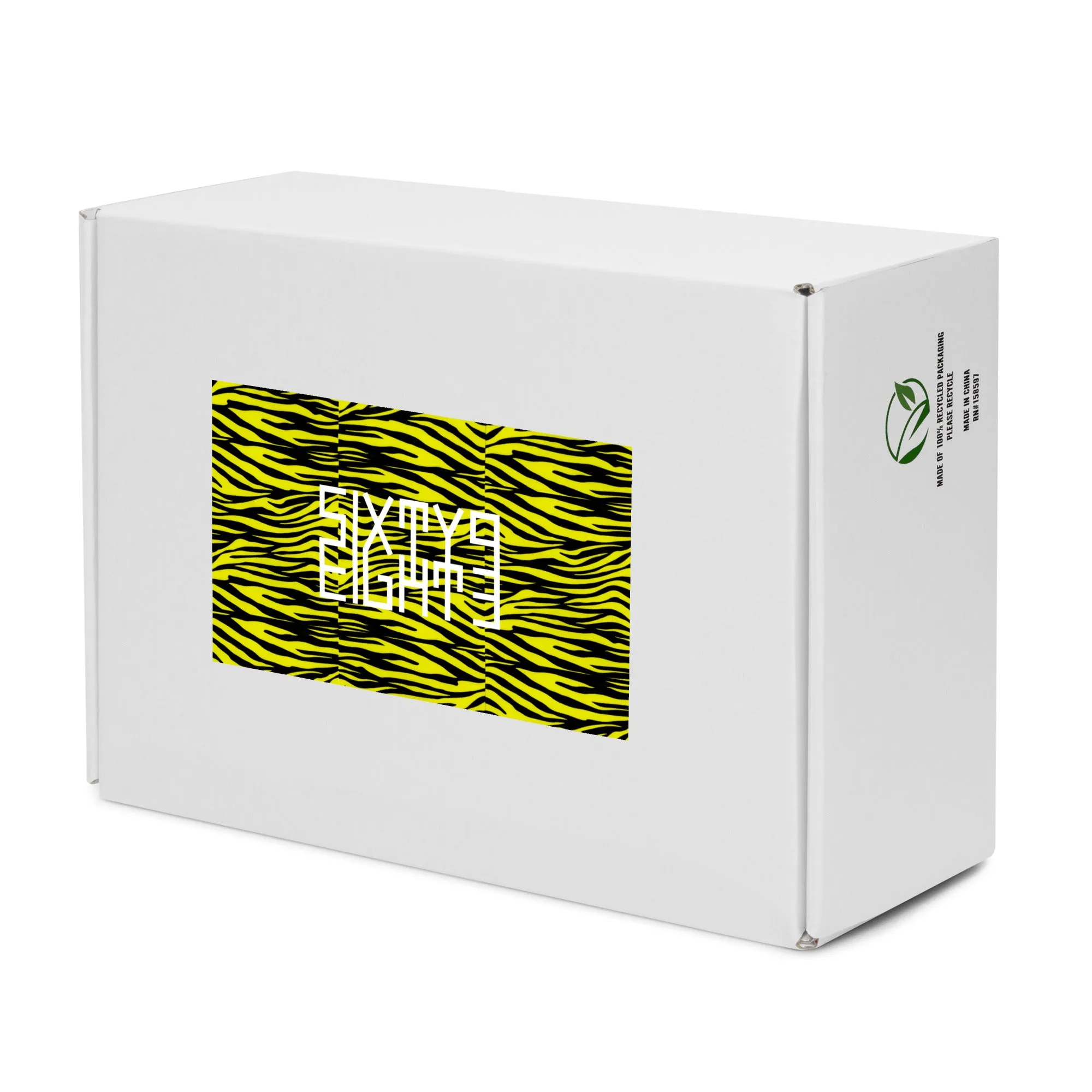 Sixty Eight 93 Logo White Zebra Black Lemonade Men's High Top Shoes