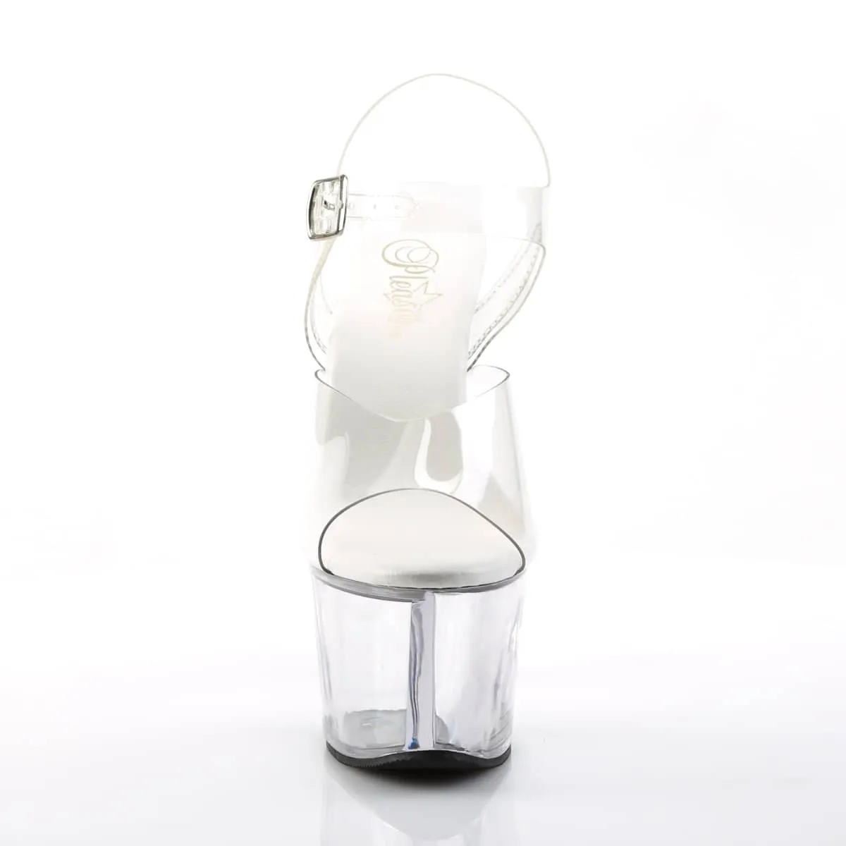 SKY-308VL Clear Ankle Peep Toe High Heel
