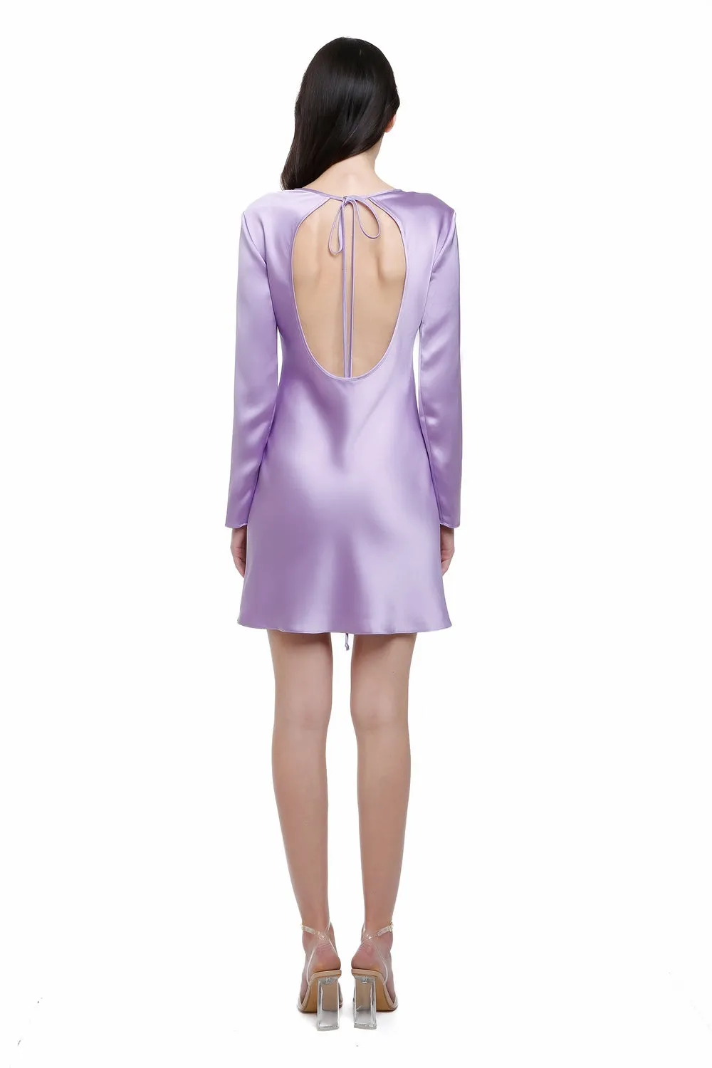 Solomia Purple Silk Mini Dress