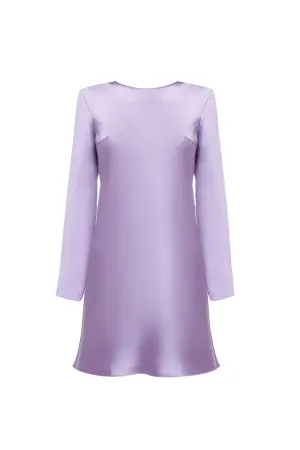 Solomia Purple Silk Mini Dress