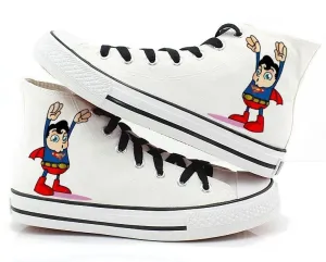 Superman High Top Shoes Superman Canvas Shoes Sneakers Superman gifts
