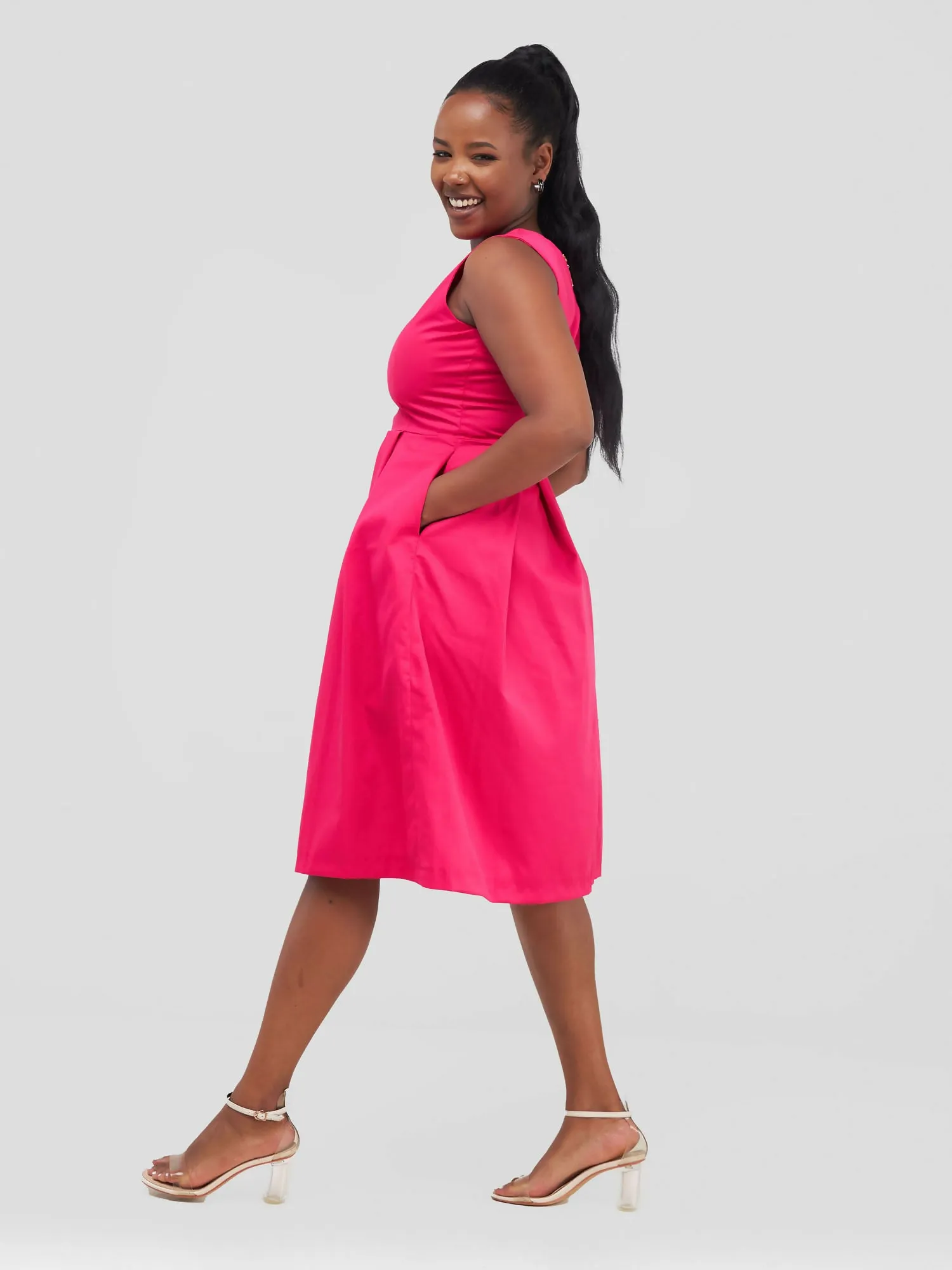 The Fashion Frenzy Skater Dress - Pink