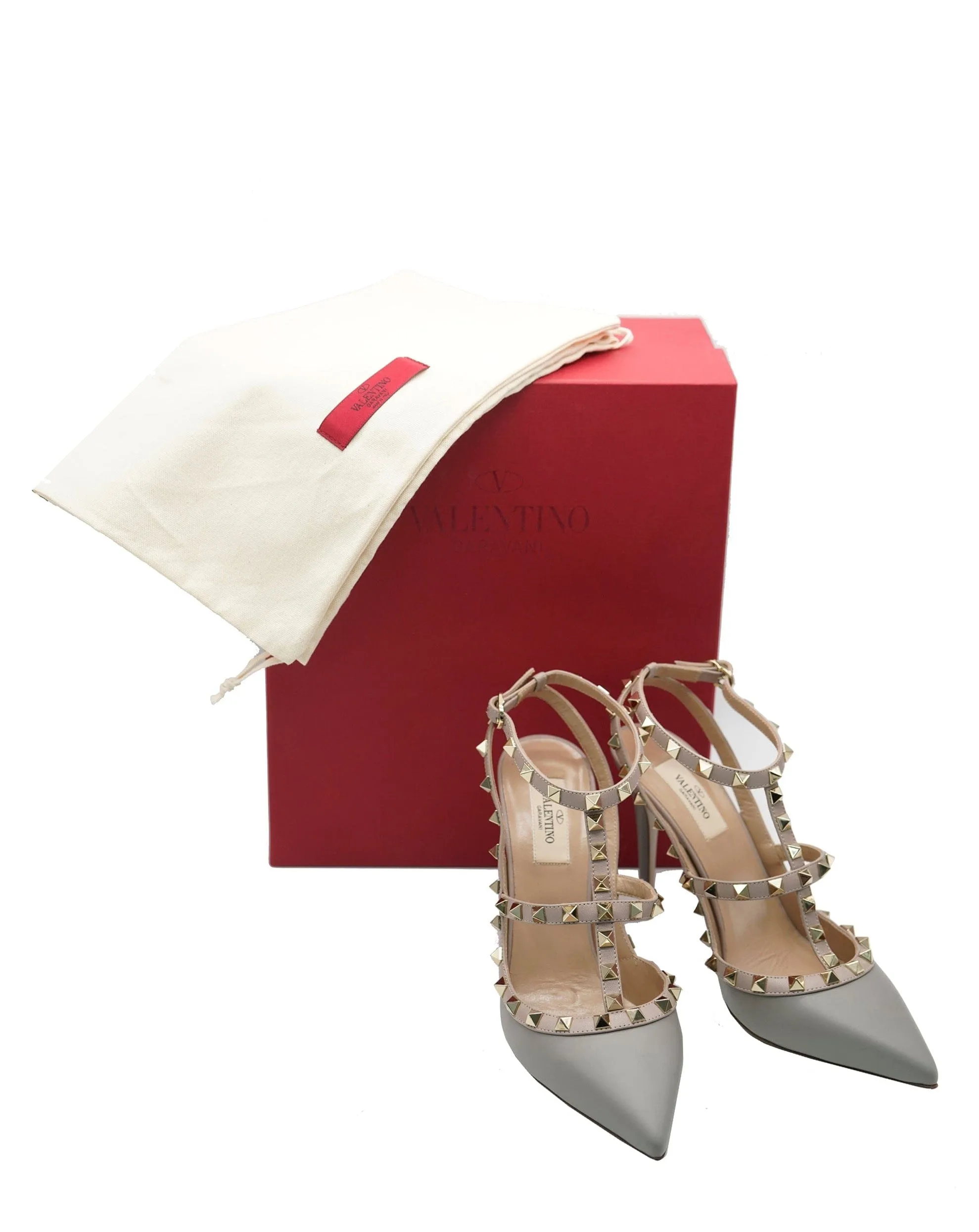 Valentino Rockstud Heels in beige AJC0679
