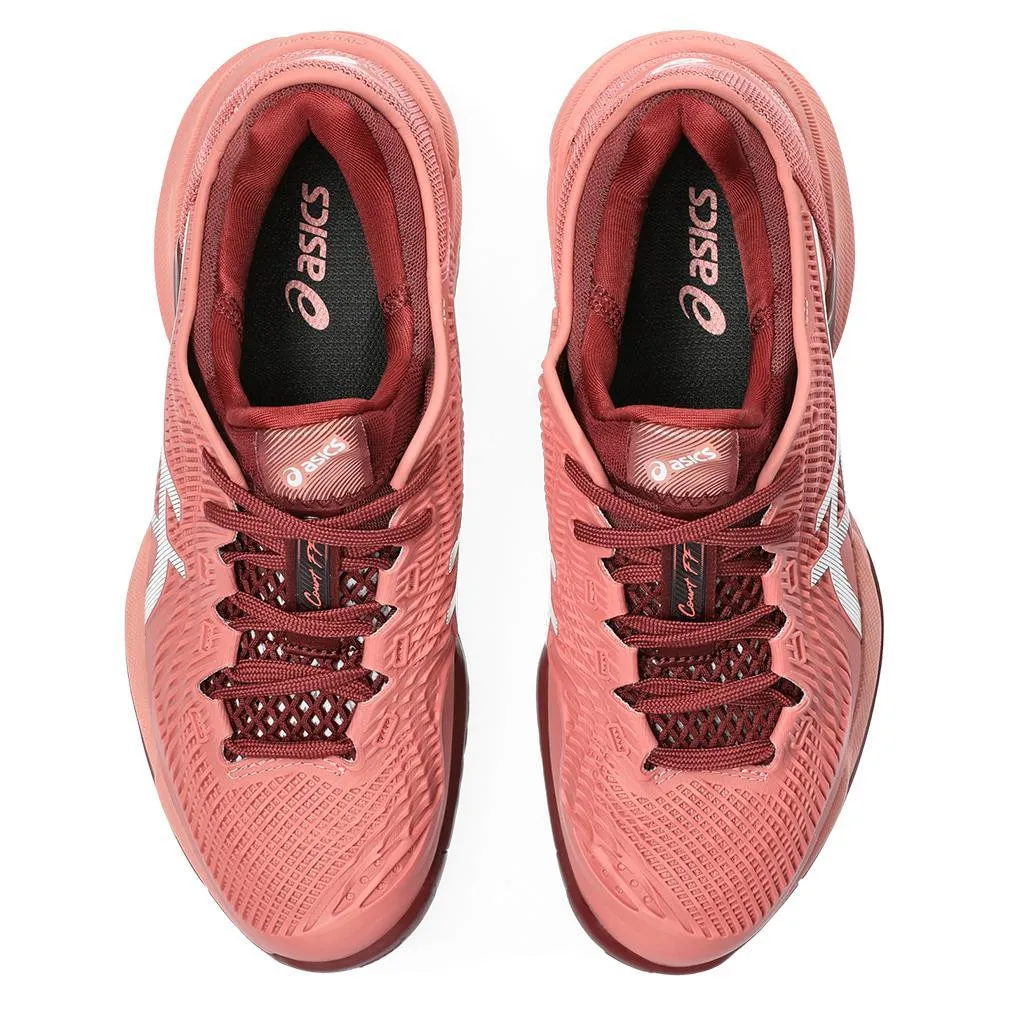 Women's Court FF 3 Tennis Shoes Light Garnet and White