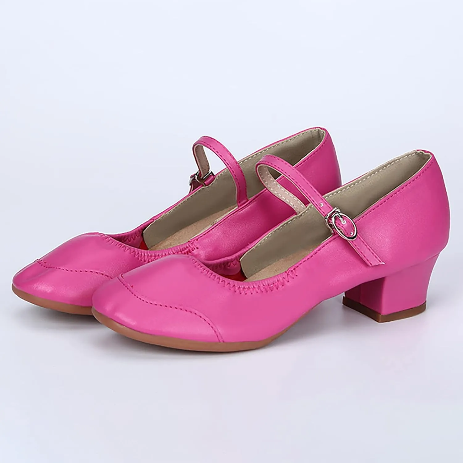 Women's Latin Dance Shoes Closed Toe Low Heel Ballroom Fashion Salsa Tango Party Practice Performance Dance Shoes