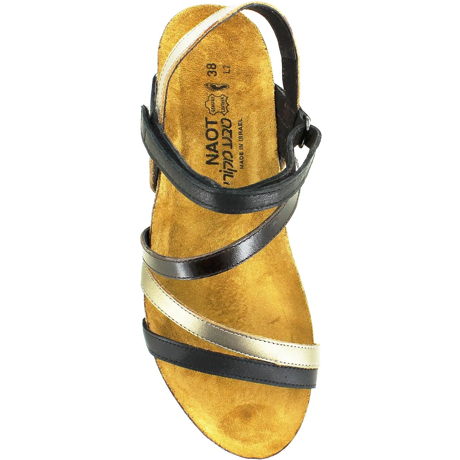 Women's Naot Hero Black/Pewter/Walnut Leather